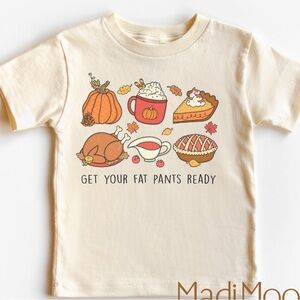 Toddler Little Kids 3T 3t 3 Unisex Thanksgiving T-Shirt Funny Cute Festive Fall